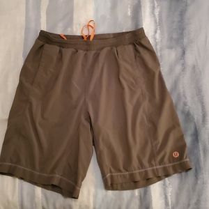 Lululemon Drab Green Yoga Shorts, size L